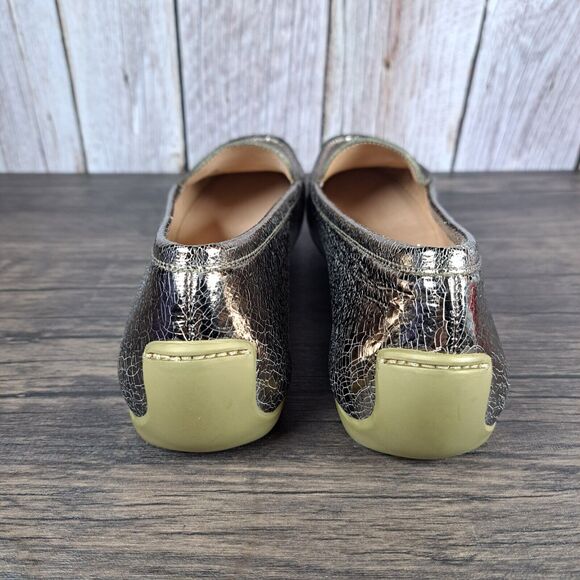 Stuart Weitzman Mach 1 Moc Toe Loafer Women's Sz 8.5 N Narrow Pewter (Worn Once) - Picture 4 of 9
